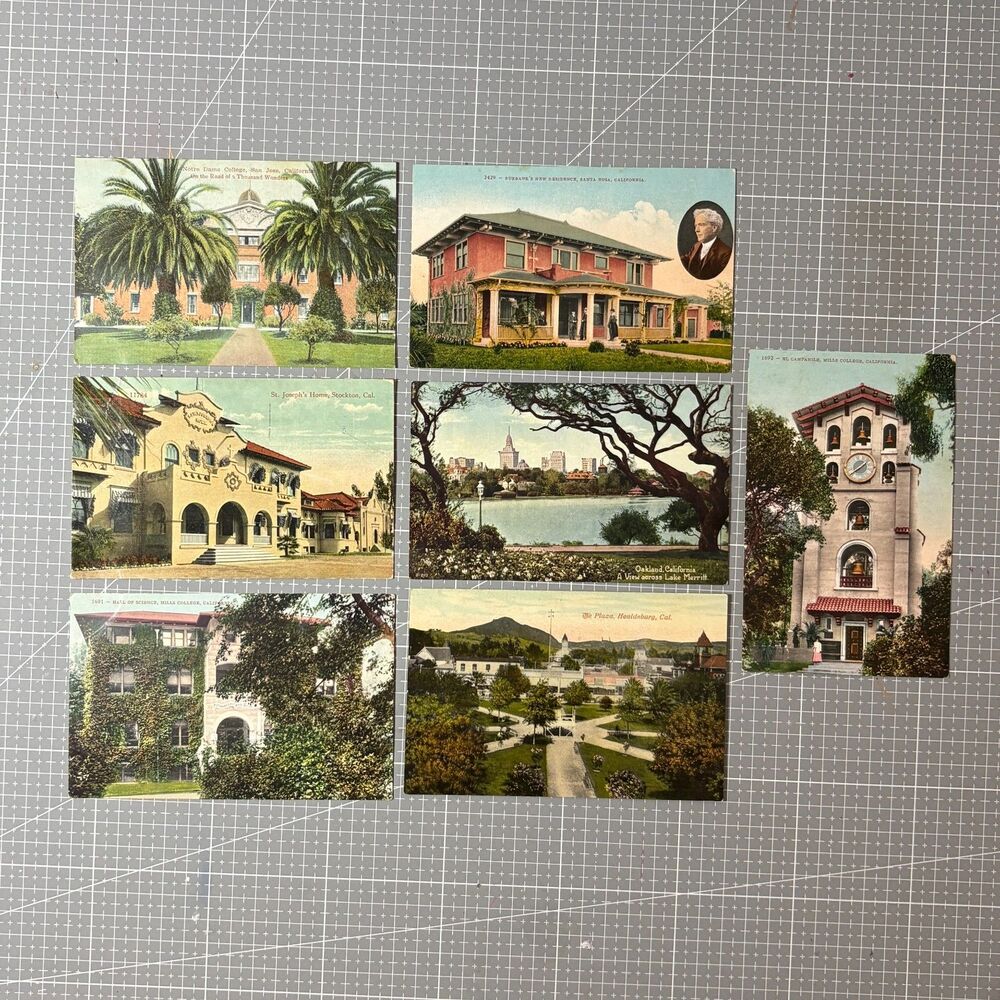 Vintage Northern California Tourist Landmark Postcards. (7).